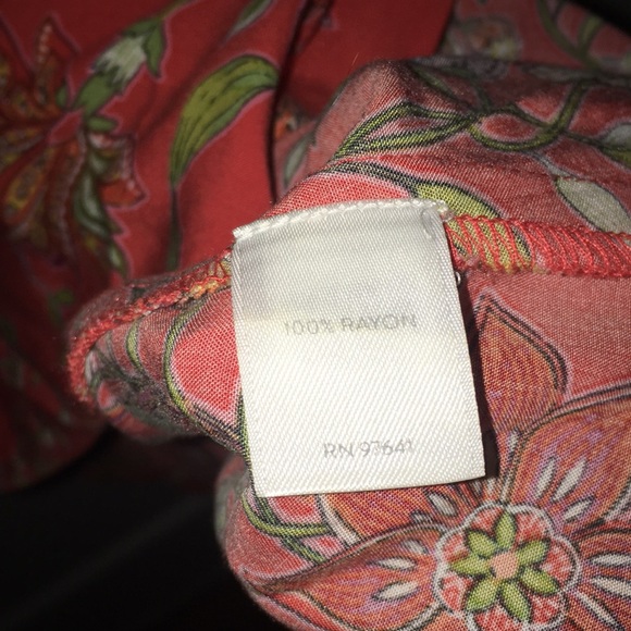 J Jill dress maxi midi depending on height L petite red floral - Picture 5 of 5